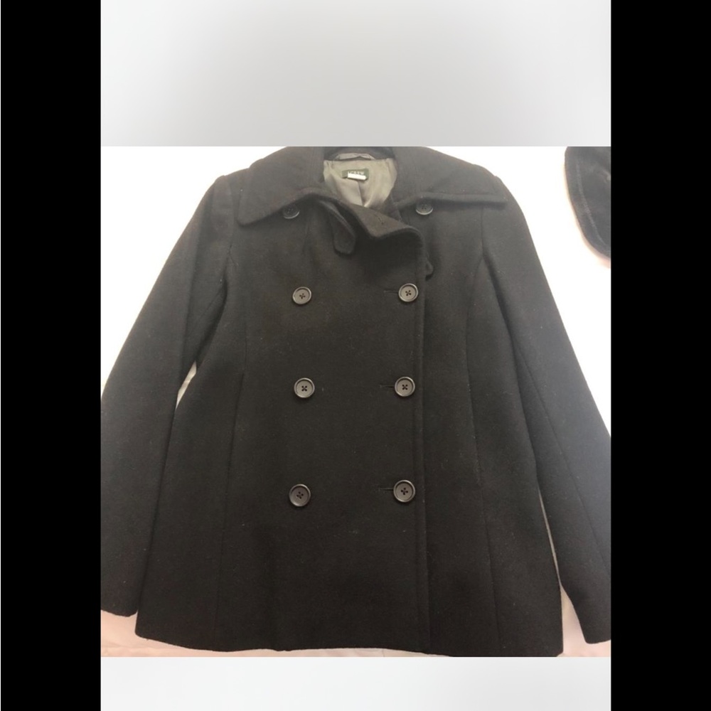 J Crew Black Pea Coat Timeless Wool Design